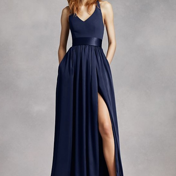 vera wang navy gown